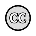 Creative Commons C Symbol Icon on White Background copyright license Royalty Free Stock Photo