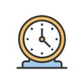 Creative Compact Desk Clock Design Icon Royalty Free Stock Photo
