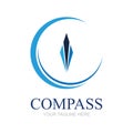 Creative Compass Concept Logo Design Template Royalty Free Stock Photo