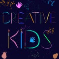 Creative Kids hand written lettering