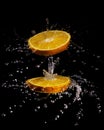 Spinning orange slices