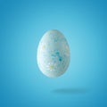 Creative composition made of blue Easter egg. Minimal spring or summer Holiday concept. Fun background Royalty Free Stock Photo