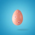 Creative composition made of pink Easter egg. Minimal spring or summer Holiday concept. Fun background Royalty Free Stock Photo