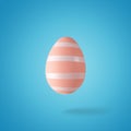 Creative composition made of pink Easter egg. Minimal spring or summer Holiday concept. Fun background Royalty Free Stock Photo