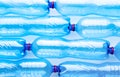 Creative composition of plastic bottles pattern on white Royalty Free Stock Photo