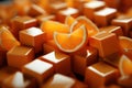 Creative Composition: Playful Orange Fruit Shadow - Generative AI