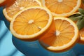 Creative Composition: Playful Orange Fruit Shadow - Generative AI