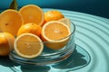 Creative Composition: Playful Orange Fruit Shadow - Generative AI