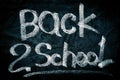 Creative concept Back to school phrase