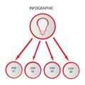 Creative concept for dark infographic. Business data visualization. Abstract circle elements of graph, diagram with 4 steps, optio