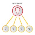 Creative concept for dark infographic. Business data visualization. Abstract circle elements of graph, diagram with 4 steps, optio