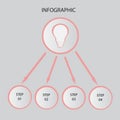 Creative concept for dark infographic. Business data visualization. Abstract circle elements of graph, diagram with 4 steps, optio