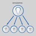 Creative concept for dark infographic. Business data visualization. Abstract circle elements of graph, diagram with 4 steps, optio