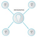 Creative concept for dark infographic. Business data visualization. Abstract circle elements of graph, diagram with 4 steps, optio