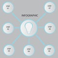 Creative concept for dark infographic. Business data visualization. Abstract circle elements of graph, diagram with 4 steps, optio