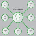 Creative concept for dark infographic. Business data visualization. Abstract circle elements of graph, diagram with 4 steps, optio