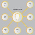 Creative concept for dark infographic. Business data visualization. Abstract circle elements of graph, diagram with 4 steps, optio