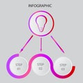 Creative concept for dark infographic. Business data visualization. Abstract circle elements of graph, diagram with 4 steps, optio