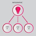 Creative concept for dark infographic. Business data visualization. Abstract circle elements of graph, diagram with 4 steps, optio