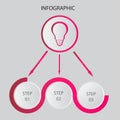 Creative concept for dark infographic. Business data visualization. Abstract circle elements of graph, diagram with 4 steps, optio