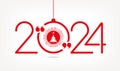 Creative concept of 2024 Happy New Year posters.