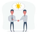 Creative concept icon handshake for business and finance. idea, team,best deal, teame work. Royalty Free Stock Photo