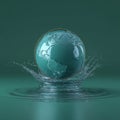 A creative concept illustration depicting the Earth globe in a state of melting symbolizes global warming and changes to Royalty Free Stock Photo