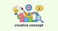 Creative Concept Illustration Idea, Innovation, Puzzle, Solution Royalty Free Stock Photo