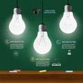 Creative concept light bulb infographic.