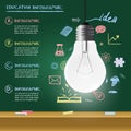 Creative concept light bulb infographic.