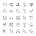 Database and Storage Icons Set Royalty Free Stock Photo