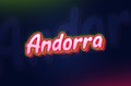 Creative Country Name Andorra text design