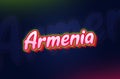 Creative Country Name Armenia text design