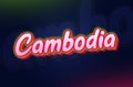 Creative Country Name Cambodia text design