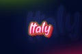 Creative Country Name Italy text design