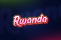 Creative Country Name Rwanda text design