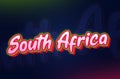 Creative Country Name South Africa text design