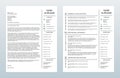Minimalist Creative Cover Letter And One Page Resume CV Template On White Background v2 Royalty Free Stock Photo