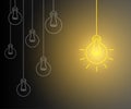 Creative creation ideas bulb, new business idea Royalty Free Stock Photo