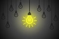 Creative creation ideas bulb, new business idea - vector