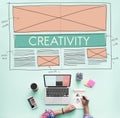 Creative Creativity Web Design Layout Concept Royalty Free Stock Photo