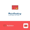 Creative Credit card Logo Design. Flat color Logo place for Tagline. Vector Illustration Royalty Free Stock Photo