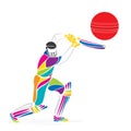 Creative cricket banner design Royalty Free Stock Photo