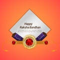 Creative crystal element of happy raksha bandhan celebration greeting card