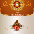 Creative crystal rakhi for indian festival happy raksha bandhan celebration greeting card Royalty Free Stock Photo