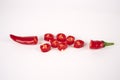 Creative cut chili pepper Royalty Free Stock Photo