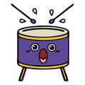 A creative cute cartoon drum