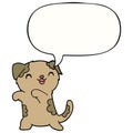 A creative cute cartoon puppy and speech bubble Royalty Free Stock Photo