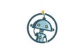 Creative Cute Robot Circle Logo