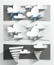 Creative 3D Cartoon Weather Banners Royalty Free Stock Photo